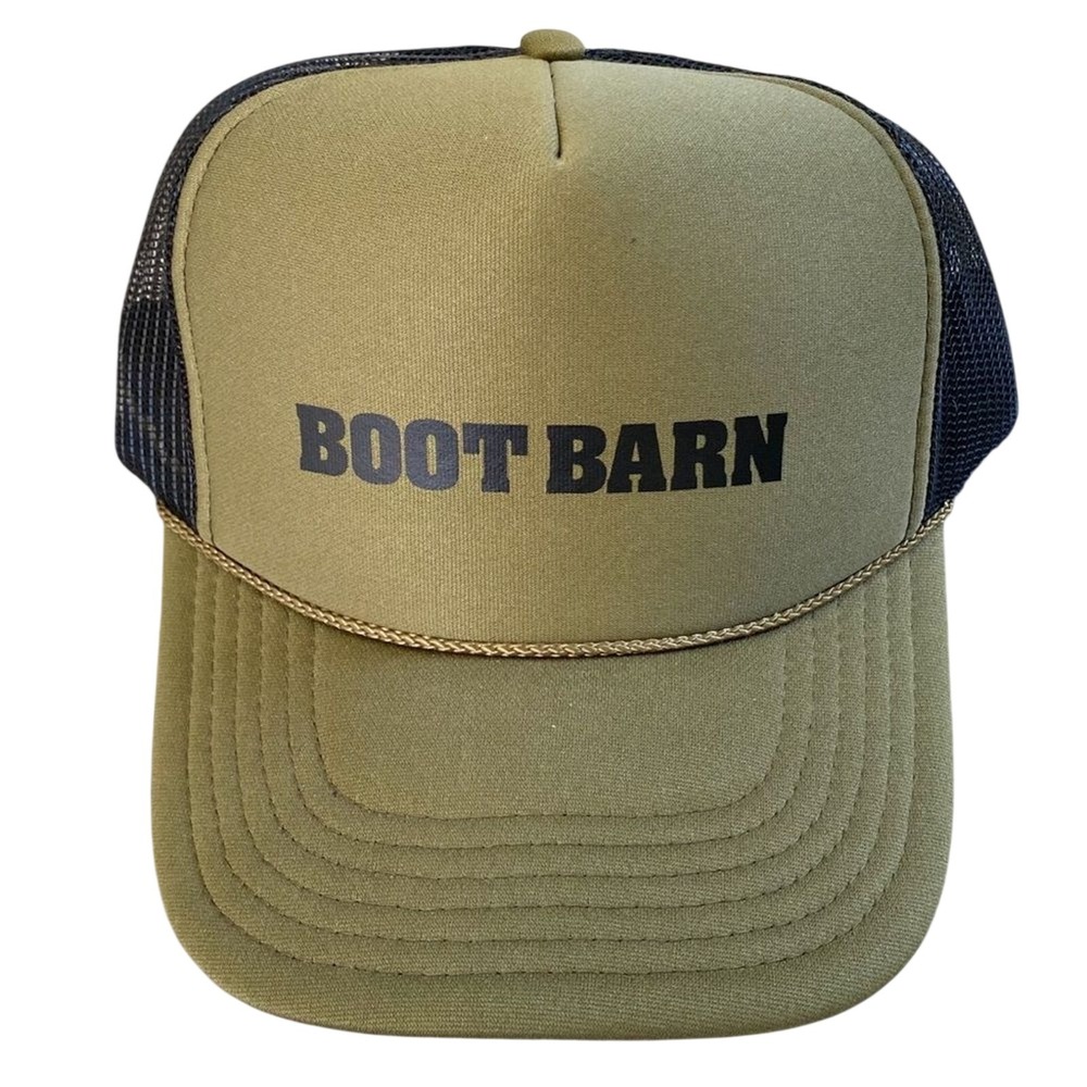 Boot Barn Trucker Hat Green Black Rodeo Mesh Snapback Western Cowboy